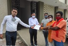 अवैधानिक रूप से नमाज पढ़ने के संबंध में ज्ञापन सौंपा।