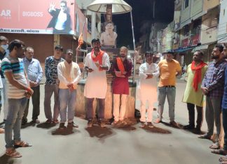 नेमावर में हुए जघन्य हत्याकांड के विरोध में थांदला पत्रकारों व जनप्रतिनिधियों ने दी श्रद्धांजलि